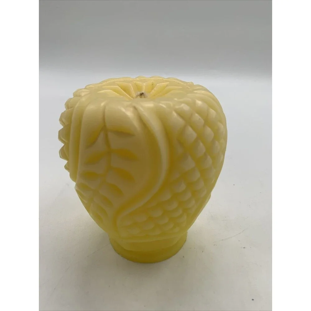 Figural Pineapple Shaped Candle Yellow 19 oz. 5.5